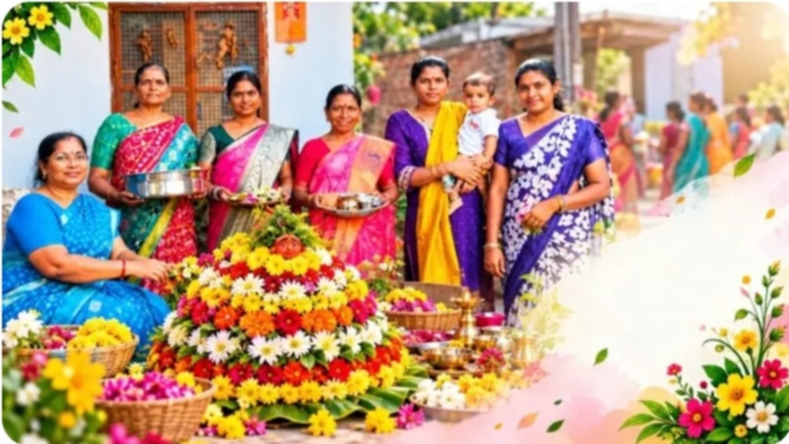 గార్ల రాతి స్తంభం బజార్లో ఘనంగా బొడ్డెమ్మ వేడుకలు